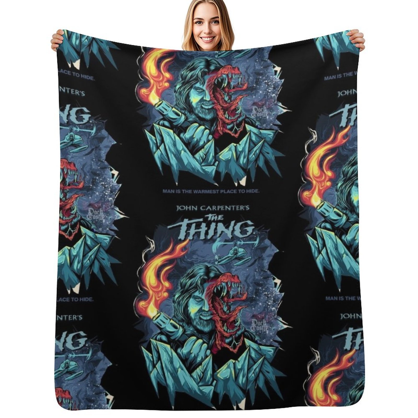 3D Printing Useful Things - The Thing Throw Blanket 折りたたみ式ソフト暖かいブランケット 屋外用