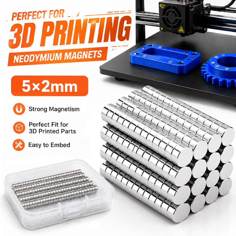 3D Printing Process - 3D プリントツールキット 5x2mm 強力な磁石 Bambu Lab