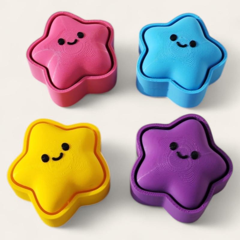 かわいい 3D プリントスターカッカーフィジェットキーホルダ - 3D Printing Link のレビューと価格