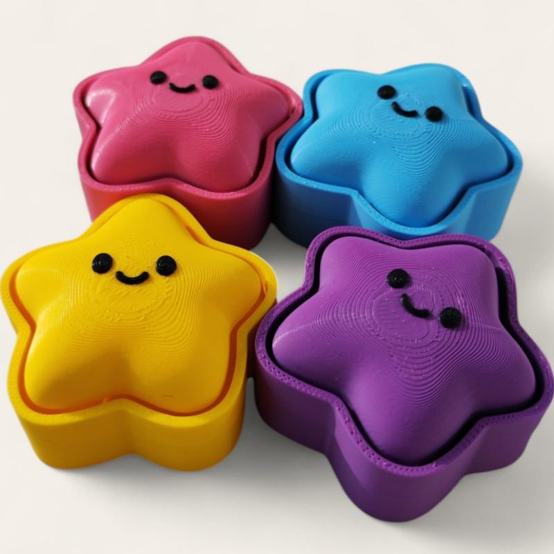 かわいい 3D プリントスターカッカーフィジェットキーホルダ - 3D Printing Link のレビューと価格