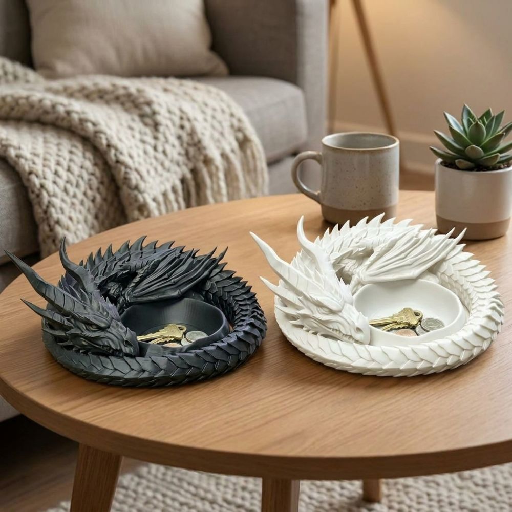 クリエイティブなゴシック調3Dプリントドラゴントレイ装飾ダー - 3D Printing Ring Holder のレビューと価格