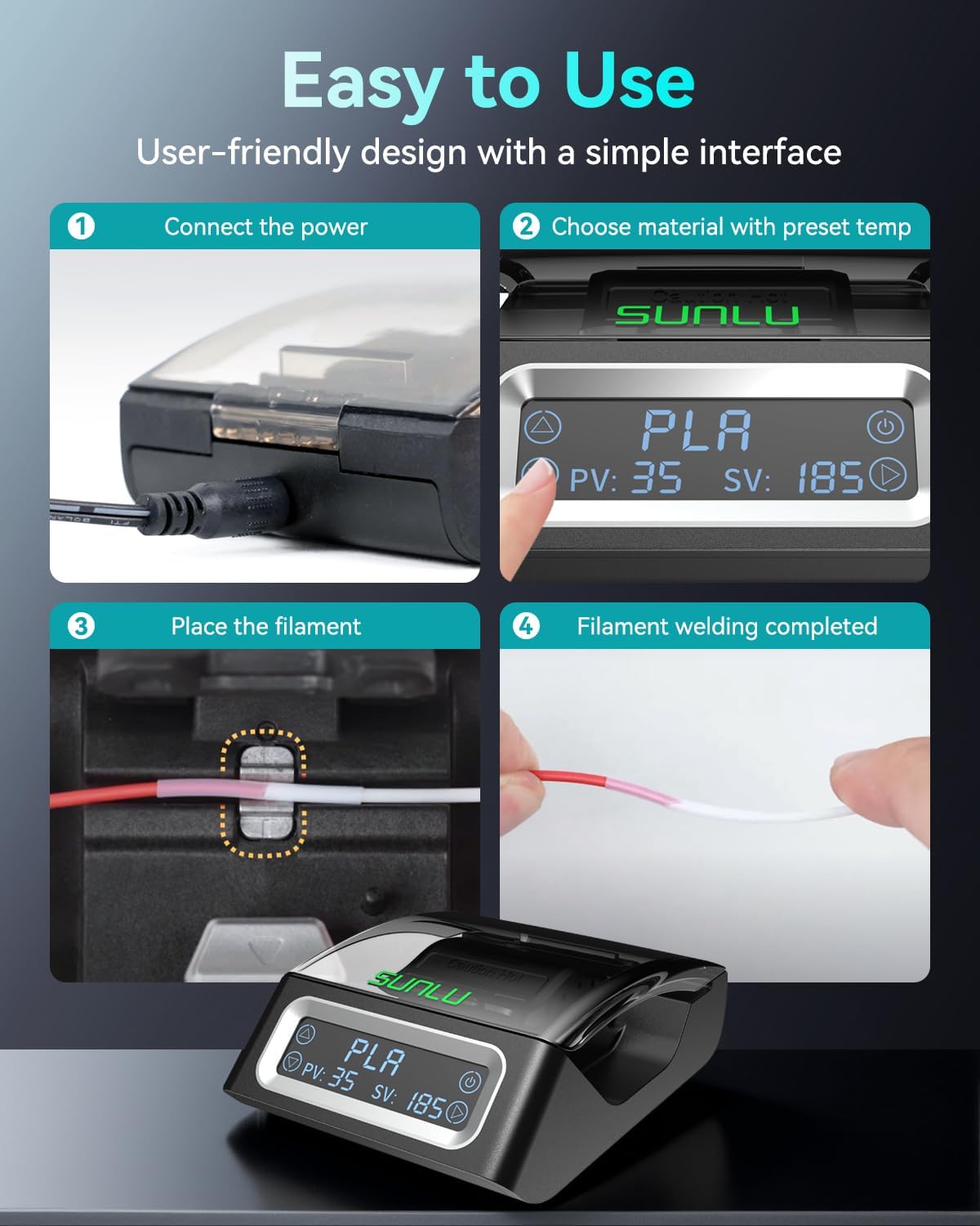 SUNLU FC01 フィラメントコネクター 急速加熱 3D - 3D Printing Process のレビューと価格