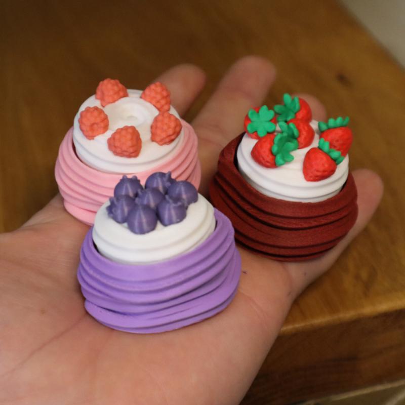 3Dプリントミニケーキ伸縮式感覚玩具リアルなフルーツトッピン - 3D Printing Timelapse のレビューと価格