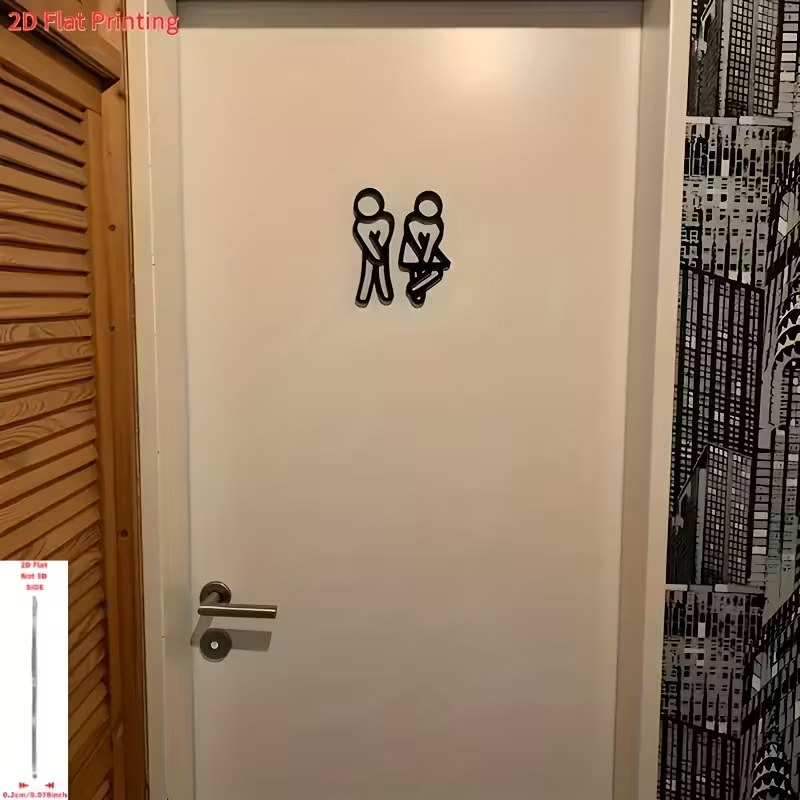 3D プリント浴室ドアサイン男性 & 女性トイレシンボルドア - 3D Printing Cafe のレビューと価格