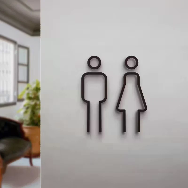 3D プリント浴室ドアサイン男性 & 女性トイレシンボルドア - 3D Printing Cafe のレビューと価格