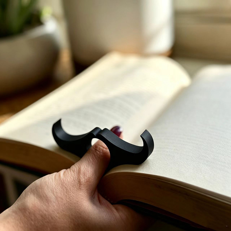 3Dプリント製の口ひげ型読書用サムリング、ブックページホルダ - 3D Printing Ring Holder のレビューと価格
