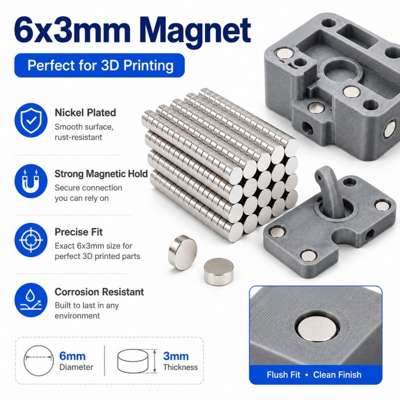 3D 印刷ツールキット 6x3mm 強力な丸型磁石 N35  - 3D Printing Process のレビューと価格