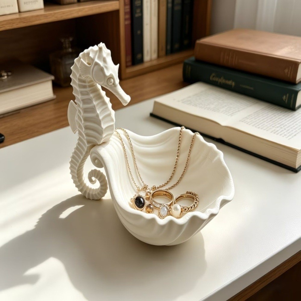 3D プリントされたタツノオトシゴの形をした収納トレイプラス - 3D Printing Ring Holder のレビューと価格