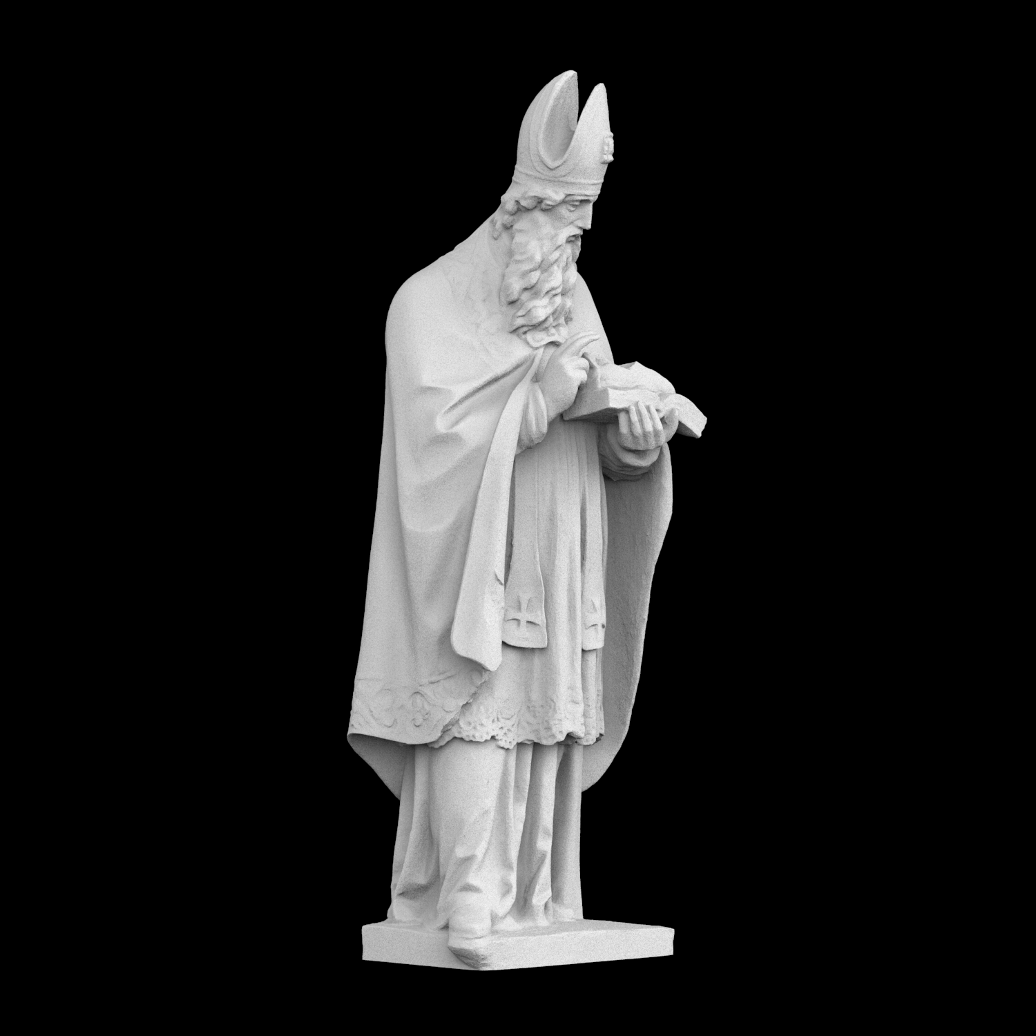 「聖ウルリッヒ像」彫刻、3Dプリント樹脂素材、手描き、石膏の - 3D Printing Material のレビューと価格