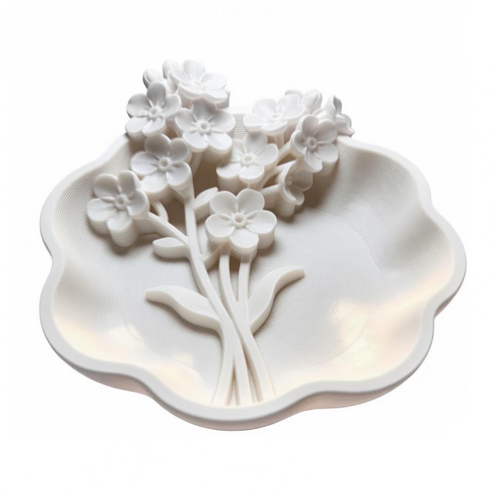 デスク用ジュエリーオーガナイザー 3Dプリント花柄ジュエリー - 3D Printing Ring Holder のレビューと価格