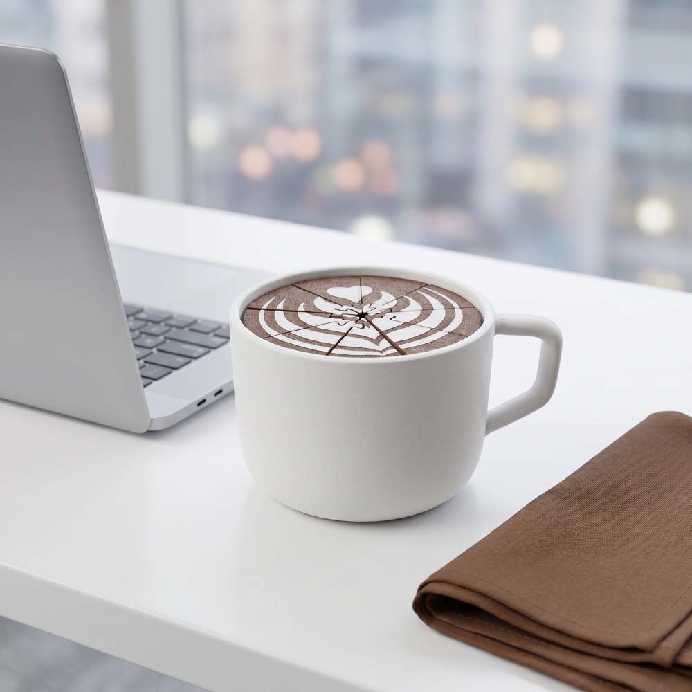 リアルなデザインの3Dプリントコーヒーマグ型フィジェットトイ - 3D Printing Material のレビューと価格